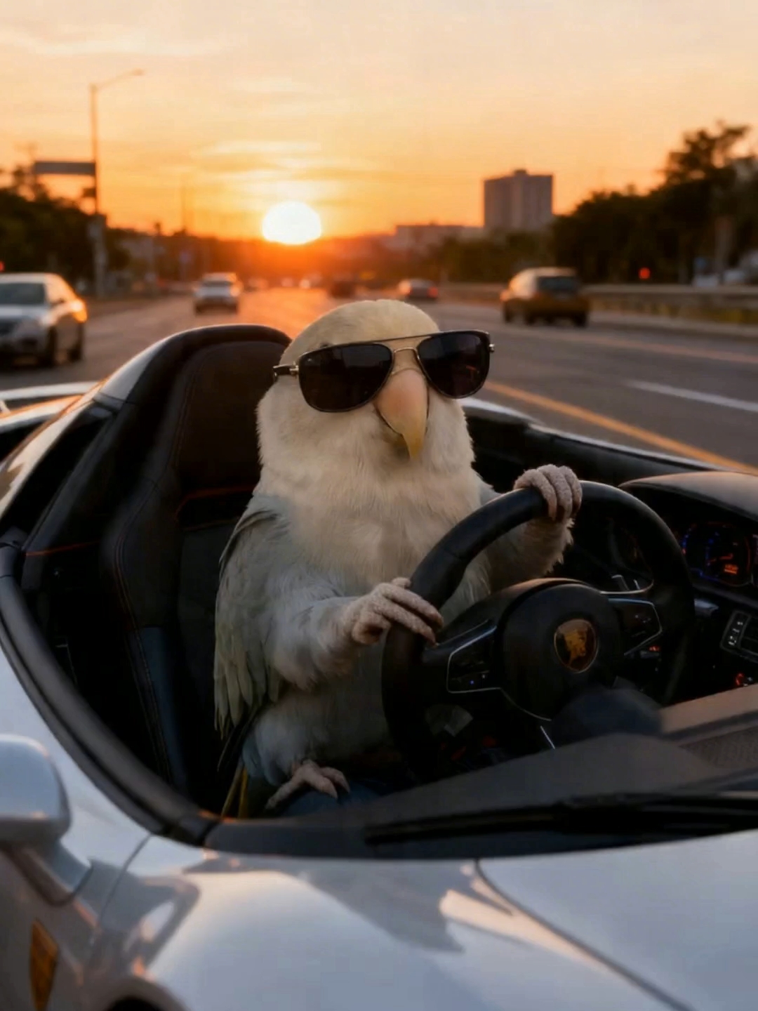 人！放假了！贵贵来接你下班了！