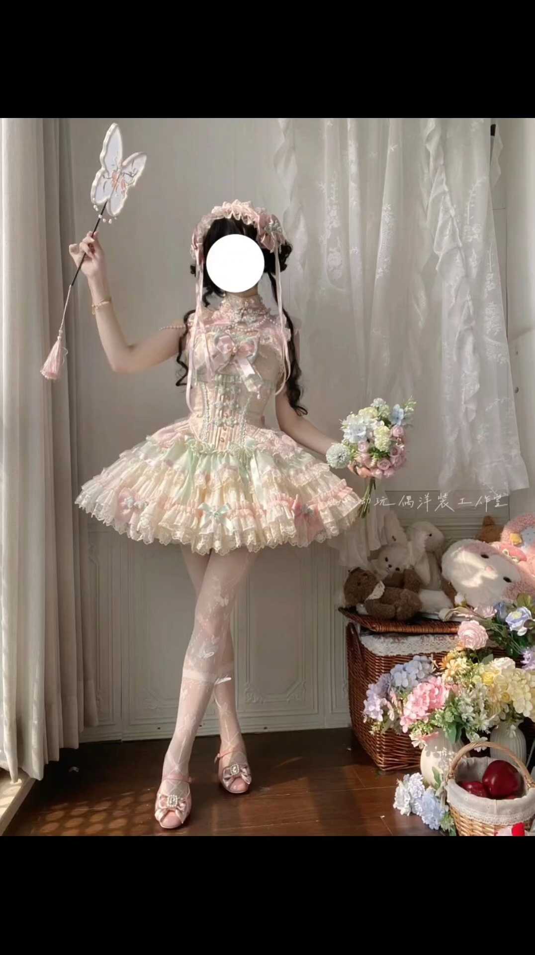 就是这个春樱梨雪非常貌美鸭，好喜欢这个胸口和领口的设计，好戳我 #lo #lolita#lo安利