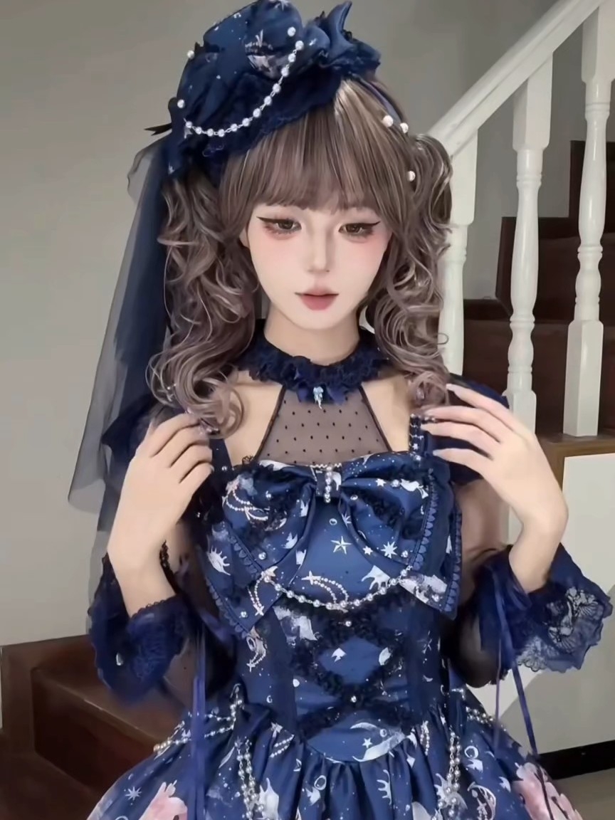 果然，海洋饼图就是最百搭的，这个颜色是真的很适合夏天，而且深色系就很显白