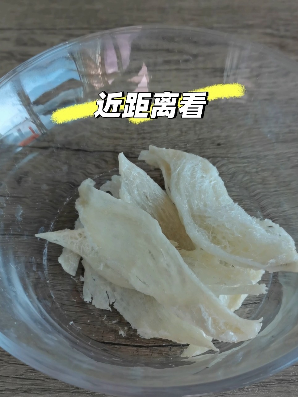 近距离看看燕窝可以见到囊丝今天泡明天再看