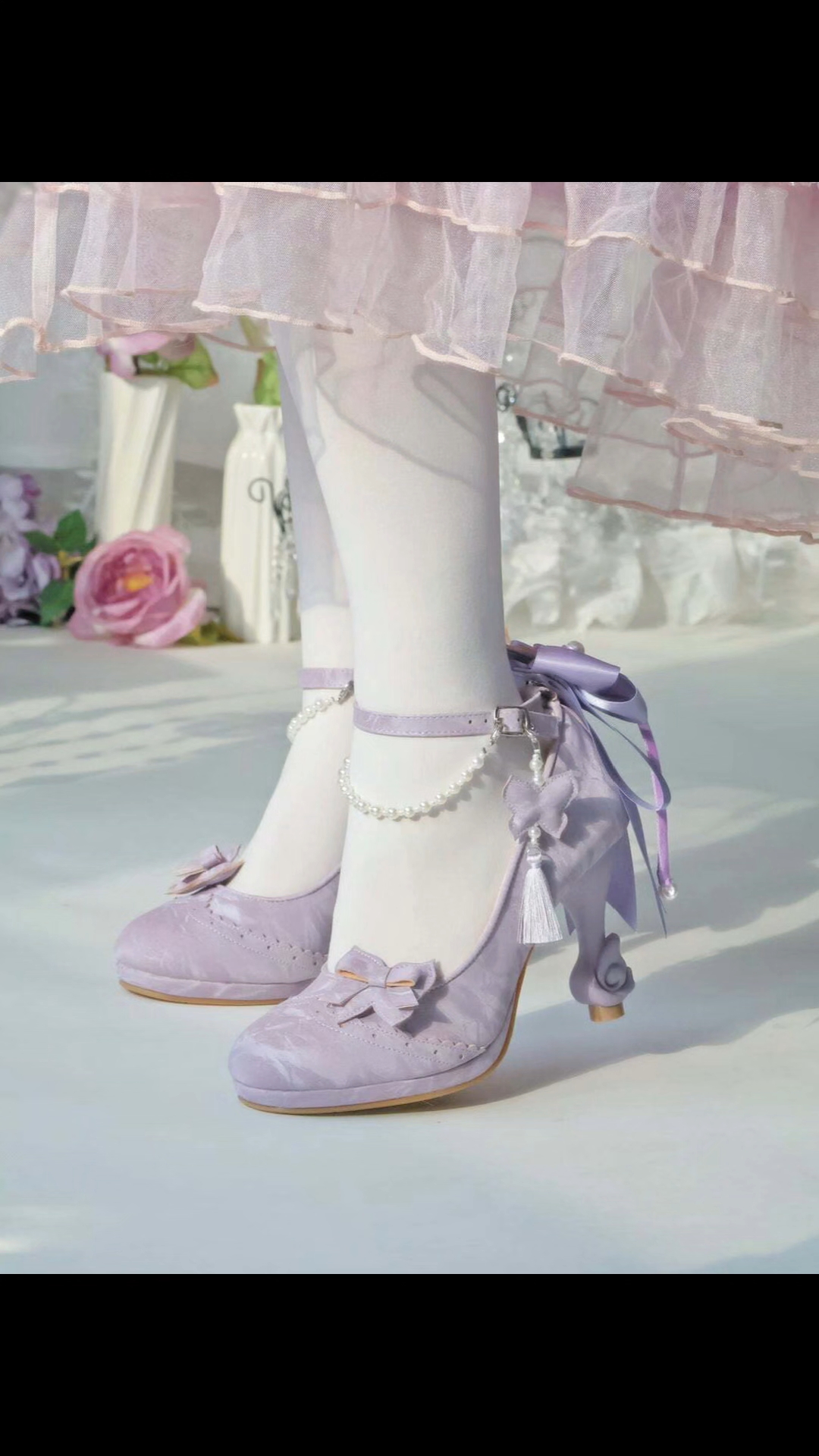 紫色看起来很优雅哎，整体设计也好精致好有质感呀#桃小坞 #Lolita鞋 #lo鞋安利 #高跟鞋