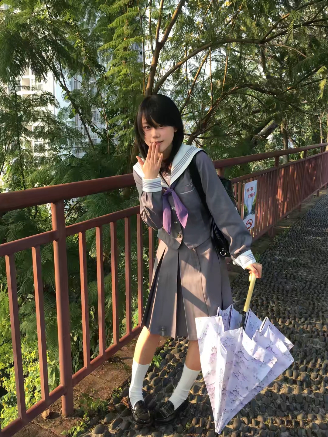 好日系的一套水手服，这个配色是真的很适合秋天了，看起来就很显白
