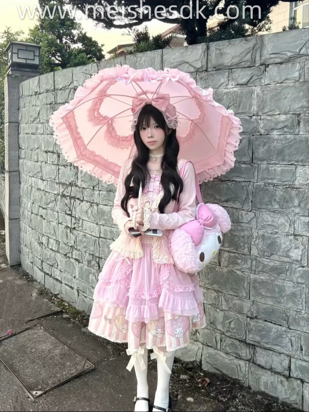 好萌的美乐蒂，这个粉色是真的嫩嫩的很甜美了，这个印花也很清晰很精致